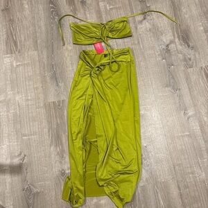 Olive Green Women's Two-Piece Set